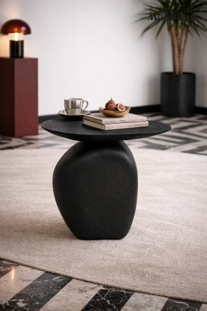 Masă Auxiliară Atlas 45x35x46 cm, Lemn Mango Negru - MaMaison [5]