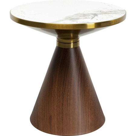 Produse - Masă auxiliară Cono Walnut 50x50x51,5 cm - Kare Design