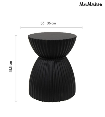 Masă Auxiliară Turno 36x36x45,5 cm, MDF Negru - MaMaison [7]