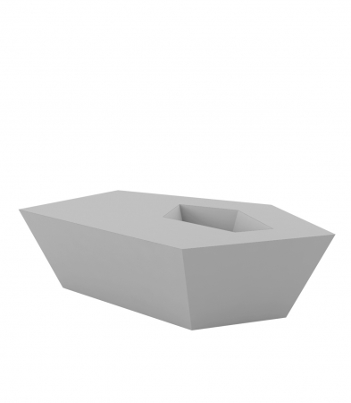 Masa cafea iluminare LED Faz 105x85x32 cm, design modern geometric cu loc frapiera, 54007 - Vondom [1]