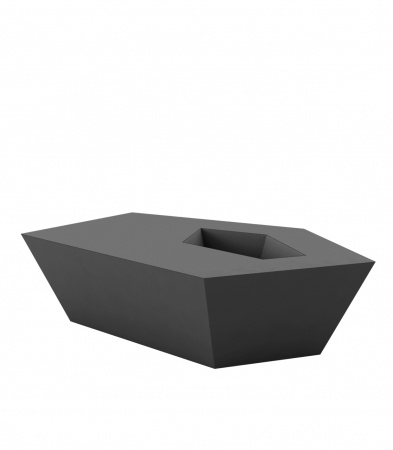 Masa cafea iluminare LED Faz 105x85x32 cm, design modern geometric cu loc frapiera, 54007 - Vondom [2]