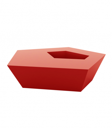 Masa cafea iluminare LED Faz 105x85x32 cm, design modern geometric cu loc frapiera, 54007 - Vondom [28]
