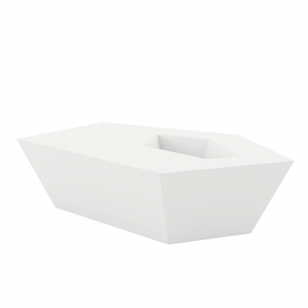 Mese exterior - Masa cafea iluminare LED Faz 105x85x32 cm, design modern geometric cu loc frapiera, 54007 - Vondom
