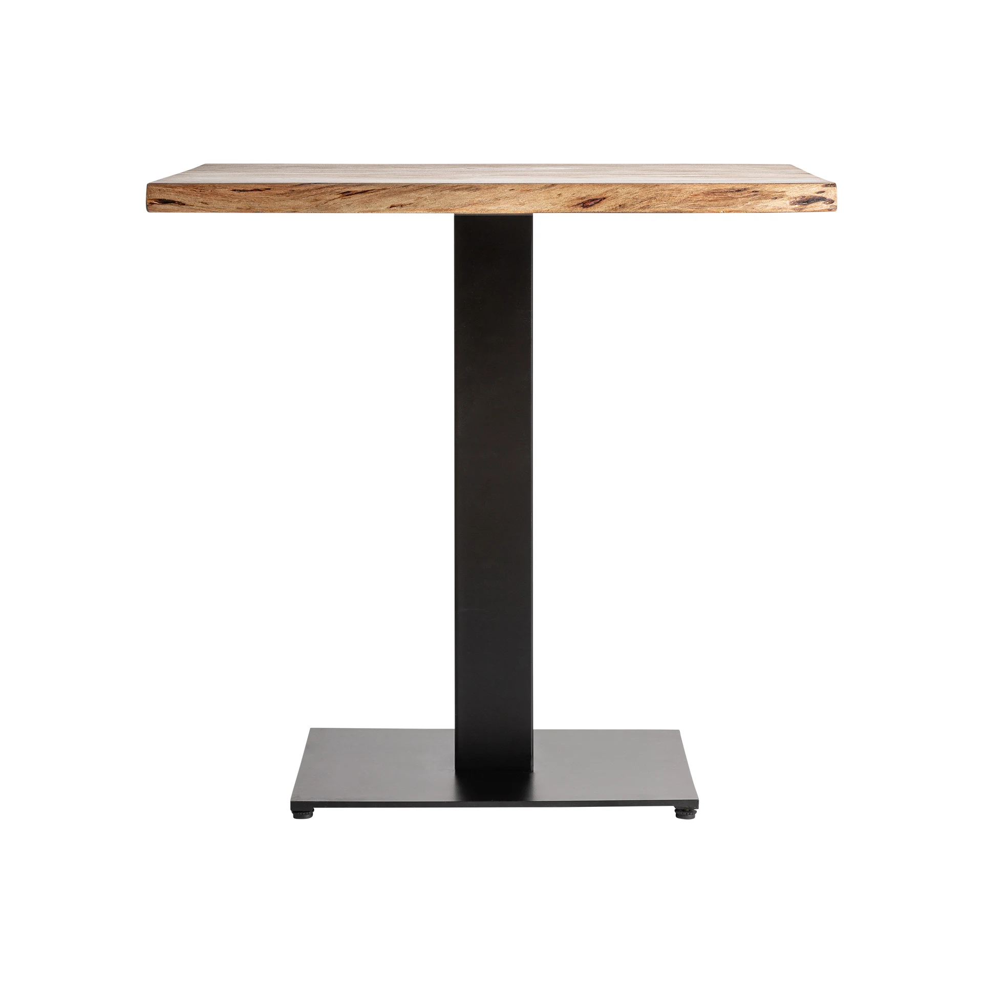 Masa de Bar din Fier si Lemn de Acacia, Negru, 80x80x78 cm - VicalHome 35097 [4]