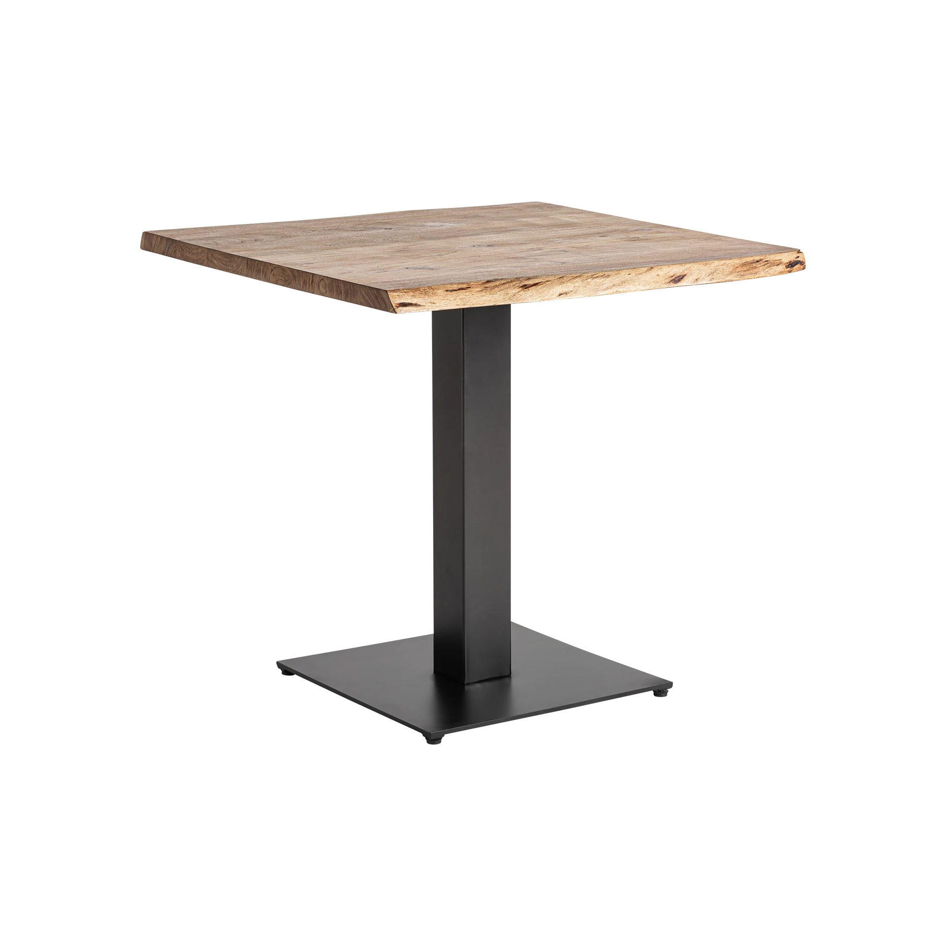 Masa de Bar din Fier si Lemn de Acacia, Negru, 80x80x78 cm - VicalHome 35097 [8]