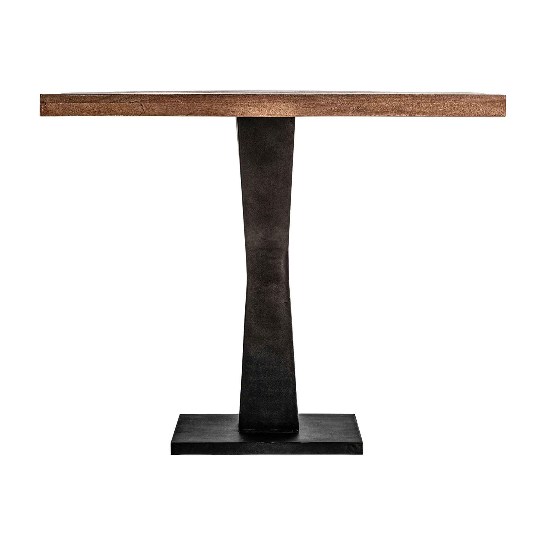 Masa de Bar din Fier si Lemn de Mango, Maro, 90x90x76 cm - VicalHome 33183 [1]