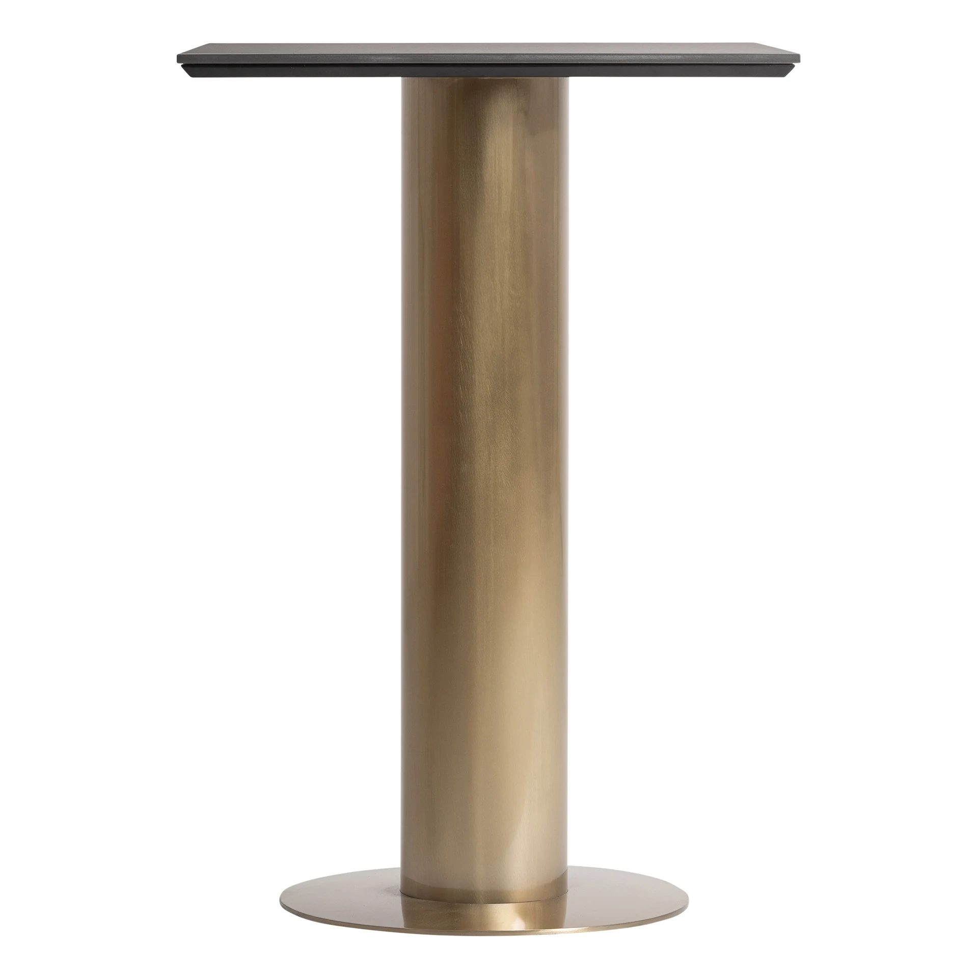 Produse - Masa de Bar din Otel si Gresie Portelanata, Auriu, 65x65x106 cm - VicalHome 37500