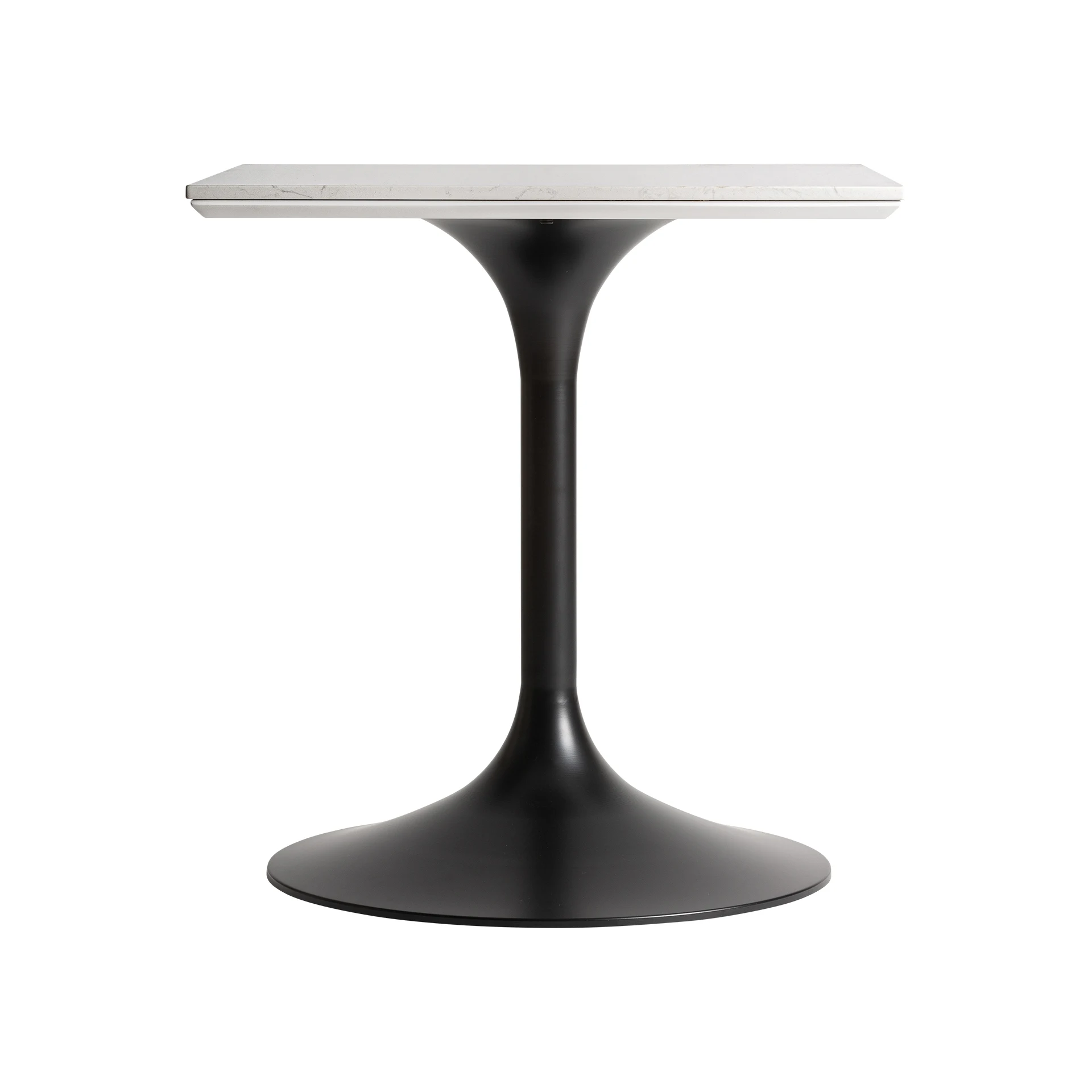 Masa de Bar din Otel si Gresie Portelanata, Negru, 70x70x75 cm, Stil Art Deco - VicalHome 35508 [3]