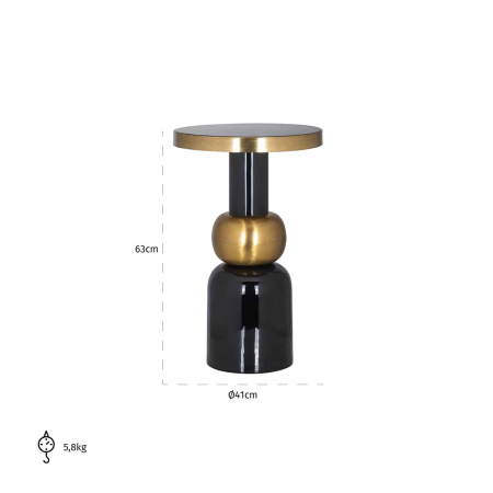 Masă de capăt Mose 41√ò (negru), 825172 - Richmond Interiors [1]