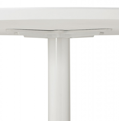 Masa rotunda alba MDF Buro 90 cm, picior cental alb otel, design modern, DT00640WH - Kokoon [6]
