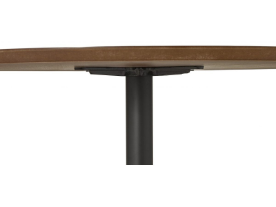 Masa dining/living rotunda Walter 120 cm MDF nuc, picior negru otel, DT00470WA - Kokoon [2]