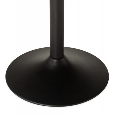 Masa dining rotunda Walter 90 cm MDF negru / picior negru otel, DT00670BL - Kokoon [5]