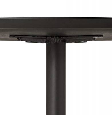 Masa dining rotunda Walter 90 cm MDF negru / picior negru otel, DT00670BL - Kokoon [3]