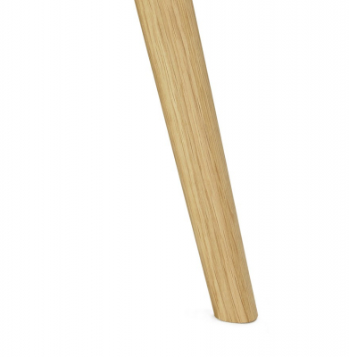 Masa rotunda dining Camden 120 cm stil scandinav, MDF alb mat / picioare stejar masiv, DT00420WH - Kokoon [7]