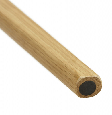 Masa rotunda dining Camden 120 cm stil scandinav, MDF alb mat / picioare stejar masiv, DT00420WH - Kokoon [8]