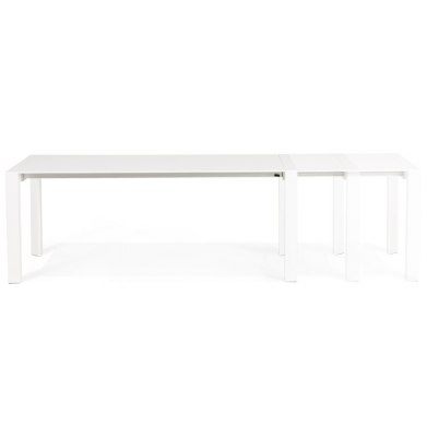 Masa extensibila alba Enkel 190-270x95 cm, MDF alb mat / picioare albe otel, DT00230WH - Kokoon [4]