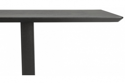 Masa dining neagra MDF Hugo 150x70 cm stil industrial, picioare negre otel, DT00800BL - Kokoon [4]