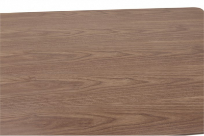Masa dining/birou Hugo 150x70 cm MDF nuc stil industrial, picioare negre otel, DT00790WA - Kokoon [4]