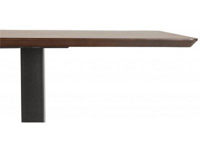 Masa dining Hugo 180x90 cm MDF nuc, stil industrial, picioare negre otel, DT00820WA - Kokoon [5]