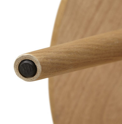 Masa rotunda lemn natur Janet 120 cm stil scandinav, MDF / picioare lemn masiv, DT00370NA - Kokoon [9]