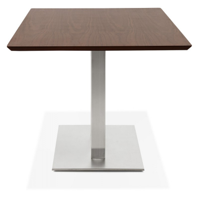 Masa dining Jock 150x70 cm MDF nuc / picioare otel / talpa subtire, DT00880WA - Kokoon [1]