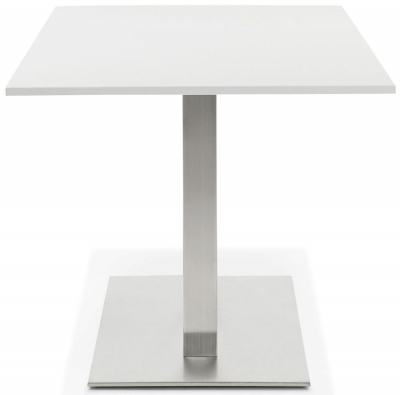 Masa dining alba Jock 160x80 cm blat alb / picioare otel / talpa subtire, DT00860WH - Kokoon [3]