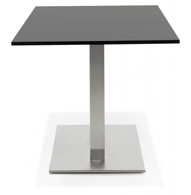 Masa dining neagra Jock 160x80 cm blat negru / picioare otel / talpa subtire, DT00850BL - Kokoon [2]