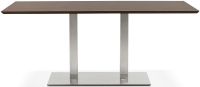Masa de design Jock 180x90 cm MDF nuc / picioare otel / talpa subtire, DT00920WA - Kokoon [1]