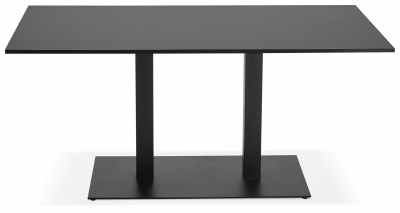 Masa de dining/living neagra Hugo 160x80 cm stil industrial / picioare negre metal, DT00780BL - Kokoon [1]