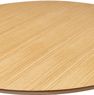 Masa dining rotunda Venla 90 cm MDF lemn natur, picior otel talpa subtire, DT00770NA - Kokoon [1]