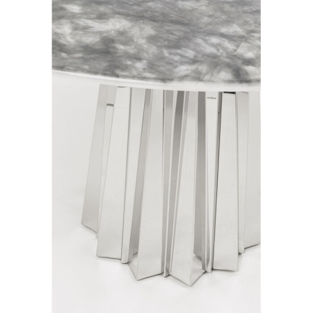 Masă de Dining Amora Stone 120x120x74 cm, În Finisaj Argintiu - Kare Design [2]