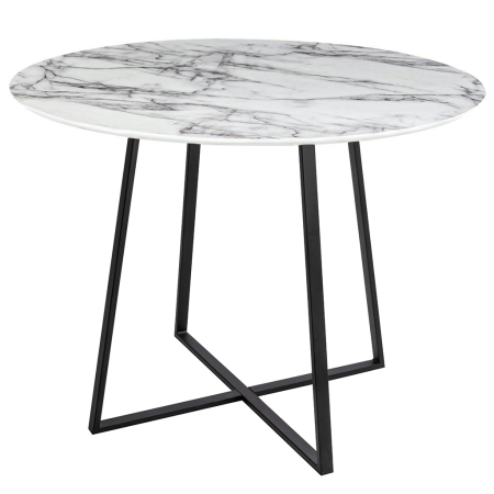 Produse - Masă de Dining Carat 100x100x76,5 cm, MDF Negru Pcv - King Home