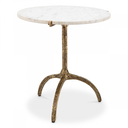 Mese living -   Masa de dining Cortina finisaj din alamă vintage marmură albă - joasă 117920 EICHHOLTZ