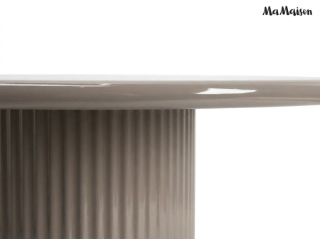 Masă de Dining Creole 120x120x76 cm, MDF și Metal Bej - MaMaison [1]