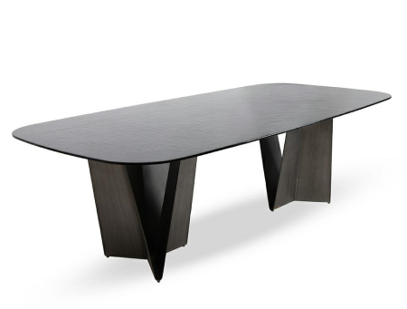 Produse - Masă de Dining Dune 240x120,5x75 cm, Negru - MaMaison