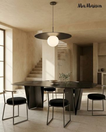Masă de Dining Dune 240x120,5x75 cm, Negru - MaMaison [8]