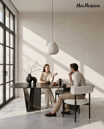 Masă de Dining Dune 240x120,5x75 cm, Negru - MaMaison [6]