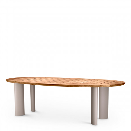   Masă de dining exterioară Free Form din tec natural 117217 EICHHOLTZ [4]