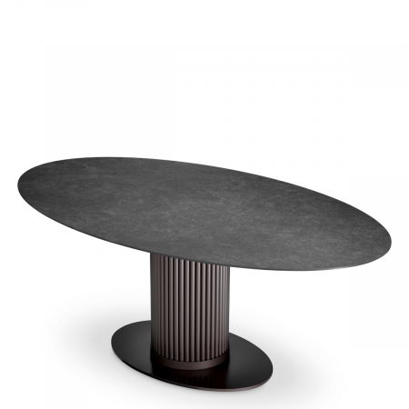   Masă de dining exterioară Volterra cu blat oval cu aspect de marmură 117744 EICHHOLTZ [2]
