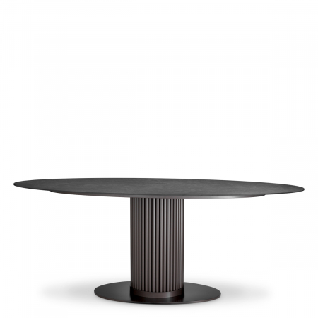   Masă de dining exterioară Volterra cu blat oval cu aspect de marmură 117744 EICHHOLTZ [3]