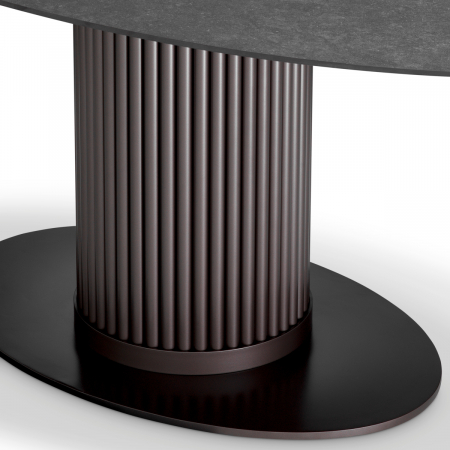   Masă de dining exterioară Volterra cu blat oval cu aspect de marmură 117744 EICHHOLTZ [4]