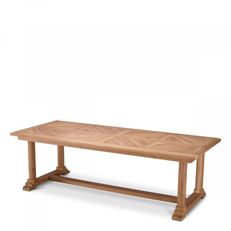 Gradina -   Masa de dining exterior Bell Rive din tec natural 117357 EICHHOLTZ