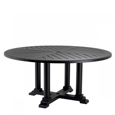 Promotii -   Masa de dining exterior Bell Rive rotundă L neagră 113645 EICHHOLTZ