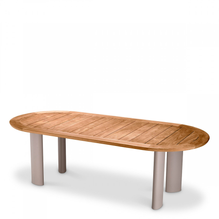 Promotii -   Masa de dining exterior Mogador din tec natural 117445 EICHHOLTZ