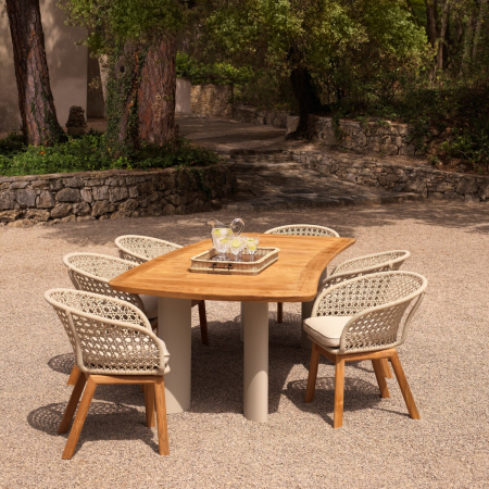   Masă de dining exterior Osario din tec natural 117501 EICHHOLTZ [1]