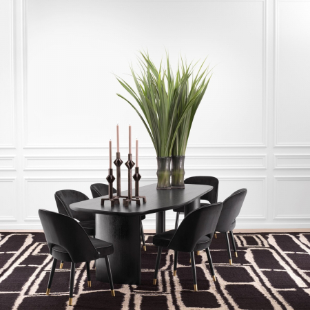   Masa de dining Flemings din furnir negru 117465 EICHHOLTZ [1]