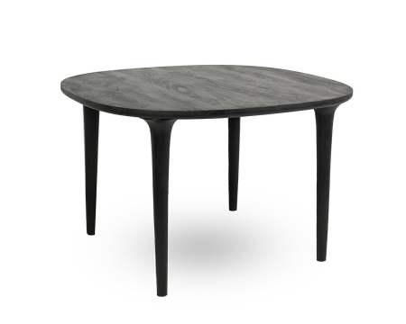 Produse - Masă de Dining Laminar 120x120x76 cm, Lemn Mango Negru - MaMaison