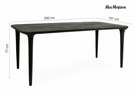 Masă de Dining Laminar 200x101x77 cm, Lemn Mango - MaMaison [7]