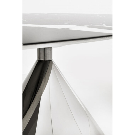 Masă de Dining Mambo Chrome, Marmură și MDF Lucios - Kare Design [2]