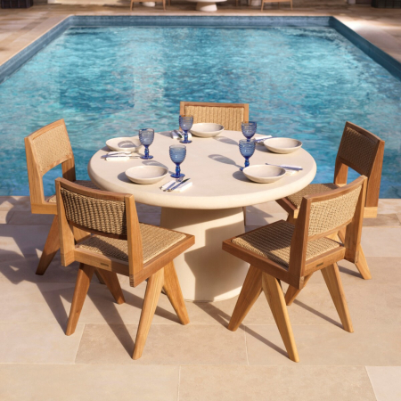   Masă de dining pentru exterior Cleon crem 117534 EICHHOLTZ [1]